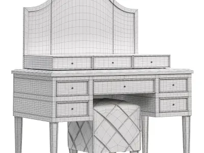 Karen Makeup Table by elve luxury 3D model
