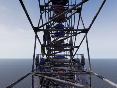 Ferris Wheel UE4  Low-poly 3D model