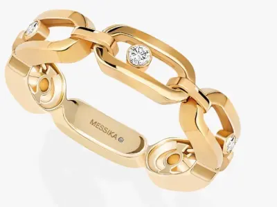 YELLOW GOLD DIAMOND RING MOVE UNO MULTI 3D print model