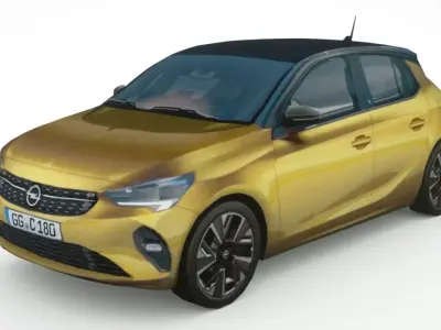 Opel Corsa-e 2020 Low-poly 3D model
