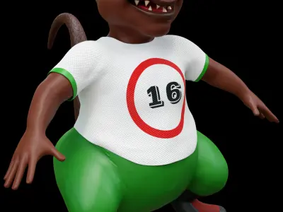 gummit mouse pants and shirt 3D model