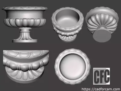 Decorative vase - 3d model for CNC - DecorativeVase003 3D model