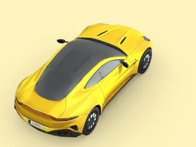 Aston Martin Vantage 2024 Low-poly 3D model