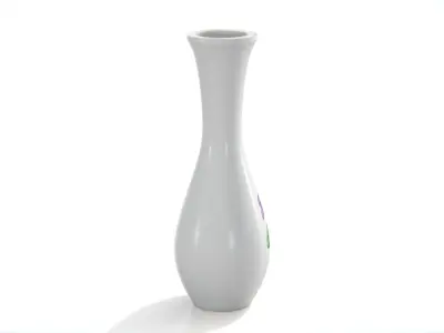 White Ceramic Vase Low-poly 3D model