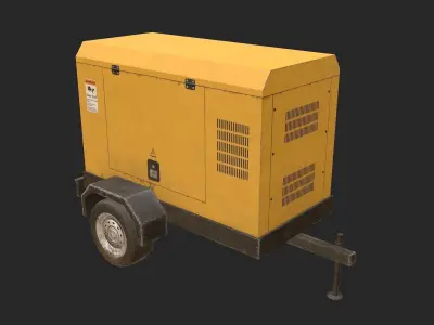 Electric Generator Low-poly 3D model