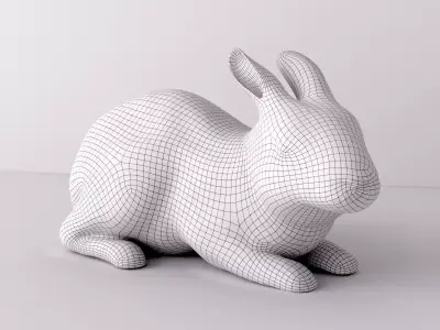 Japanese Porcelain Okimono Rabbit 3D model