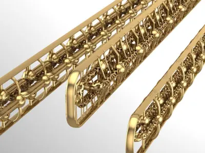 same chain 3 different hollow 3D print model