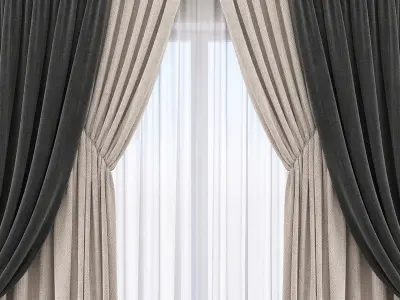 Set 82 Curtains 3D model
