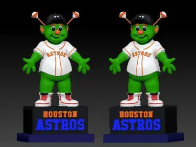 MLB - ORBIT - Houston Astros Baseball mascot statue - 3d print 3D print model