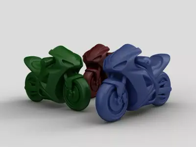 Sport Motorcycle Pendant Keychain 3D print model