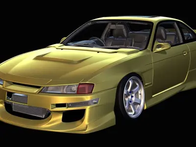 URAS Monkey Magic Type-1 S14 Kouki - GT7 Base 3D model