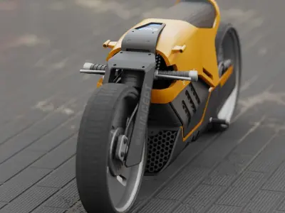 CONCEPT MOTORBIKE C-3000 RIGGED 3D model