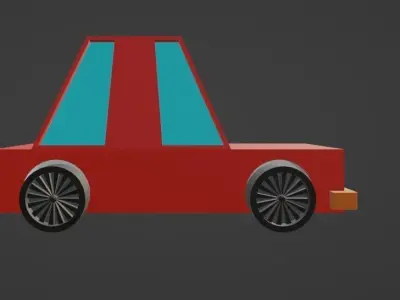Low Poly Car Low-poly 3D model