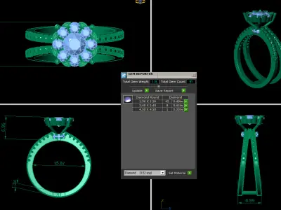 Woman Wedding Ring 273 3D print model
