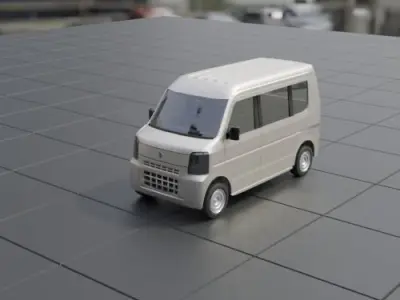Full model kit - Suzuki Kei Car - Carry Every PC Mini Bus 3D print model