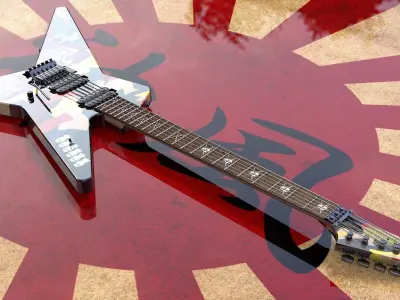 George Lynch ESP Kamikaze Star STD 1 3D model