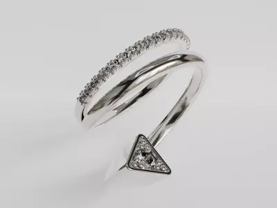 Spiral ring 3D print model