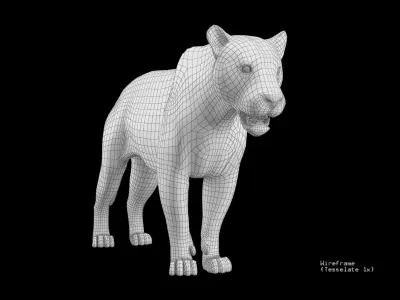 Jaguar Low-poly 3D model