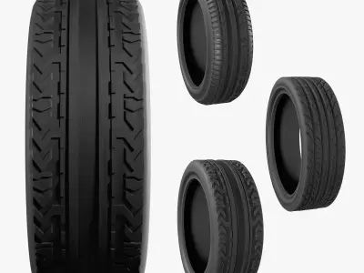 Car Tires Goma Velox Trail Series Lot1 N1-3 Group 1 3D model