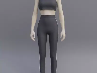 Gym wear- female sport wear Low-poly 3D model