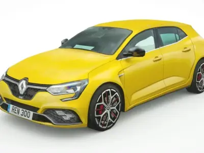 Renault Megane RS 2019 Low-poly 3D model