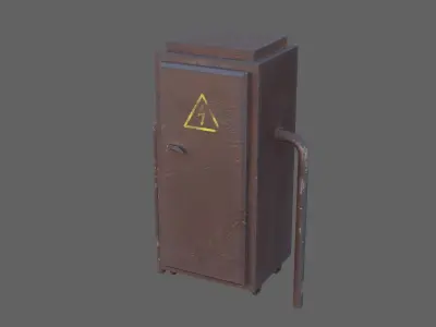Electrical box Low-poly 3D model