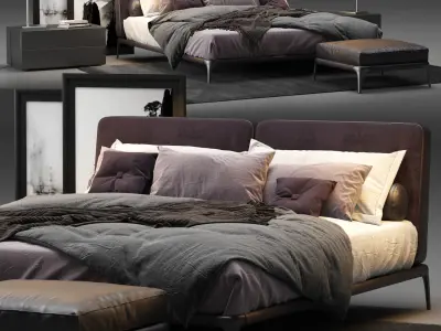 Bed Colection 01 - 10 Items 3D model