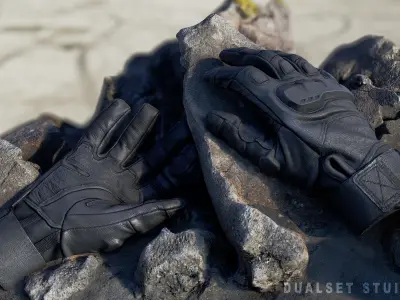 Tactical Gloves 011  Low-poly 3D model