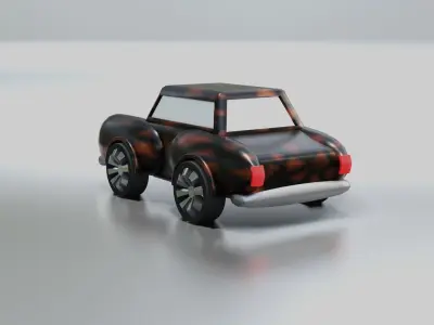 cartoon car Low-poly 3D model