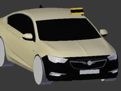 2019 Opel Insignia Taxi Low-poly 3D model