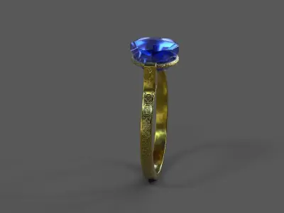 High-Quality 3D Ring Model Low-poly 3D model