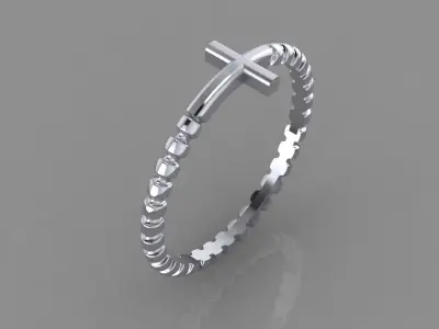 Cross Ring 3D print model