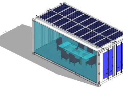 All-in-one photovoltaic container 3D model