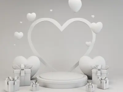 Valentines Day Prop Low-poly 3D model