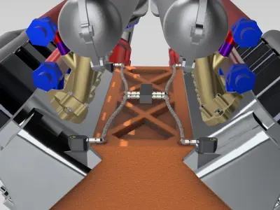 LSX Outlaw Twin Turbo Engine v3 3D print model