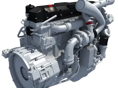 Peterbilt Kenworth DAF Engine PACCAR 3D model