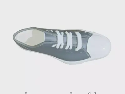 Self-Cleaning Casual Sneaker Model Low-poly 3D model
