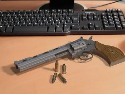 Designed Revolver 3D model