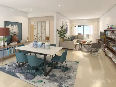 living room design scene Z2 3D model 3D model