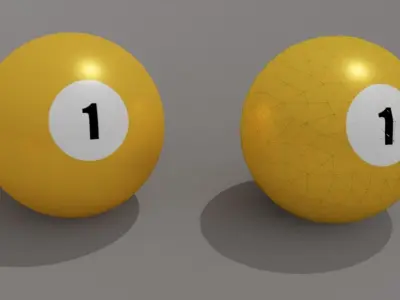 8ball Pool Balls Low-poly 3D model