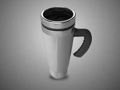 Car stainless steel mug Low-poly 3D model