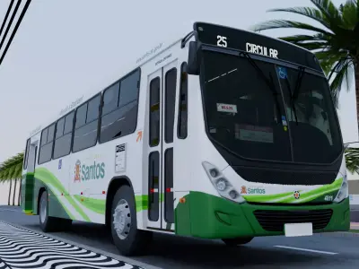 Marcopolo Bus Torino S OF-1519 48xx Low-poly 3D model