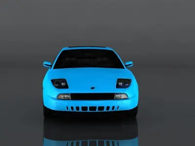 Fiat Coupe 2000 Low-poly 3D model