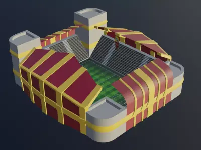 Football Stadium - Roma Low-poly 3D model