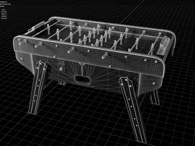 Babyfoot foosball table 3D model