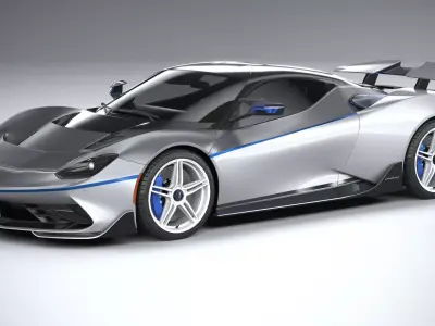 Pininfarina Battista Reversario 2024 LowPoly 3D model