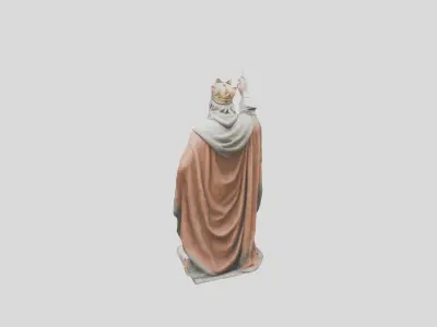 Fantasy Medieval King Low-poly 3D model