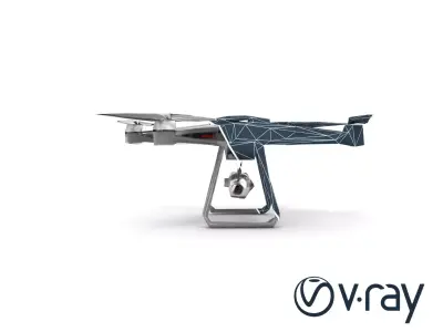 Mohajer UAV High-Detailed Sensor and Wing Design Model Pack Low-poly 3D model