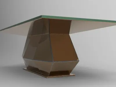 Santiago Dining Table Low-poly 3D model