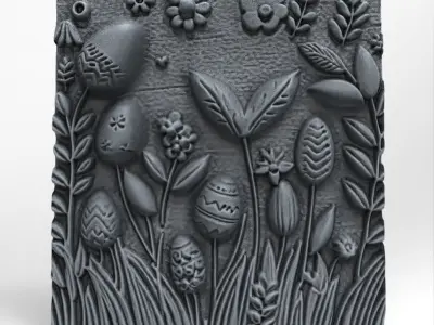 Easter wall decor cnc 3D print model